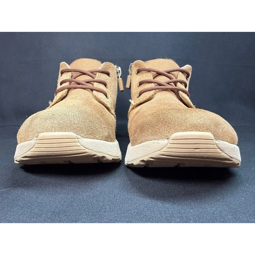 UGG Kids Canoe III Weather Chukka Suede Zip Up Lace Up‎ Boots Chestnut Suede